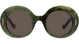 Anagram Green Oval Sunglasses