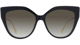 Baguette Black Cat Eye Sunglasses