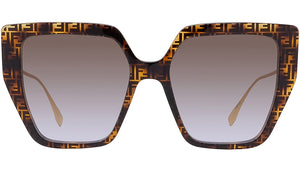 Baguette FF Havana Butterfly Sunglasses