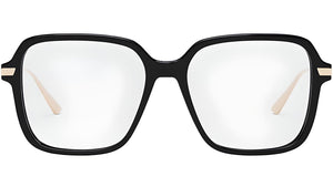 GemDiorO S5I Black Geometric Eyeglasses