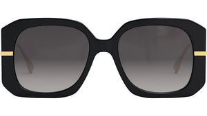 Fendigraphy Solid Black Square Sunglasses