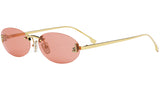 Fendi First Crystal Gold Oval Sunglasses