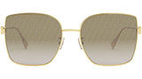 Baguette Gold Square Sunglasses