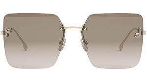 Fendi First Shiny Endura Gold Square Sunglasses