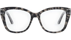 DiorSignatureO B3I Grey Leopard Geometric Eyeglasses