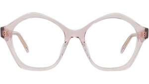 Curvy Pink Geometric Eyeglasses