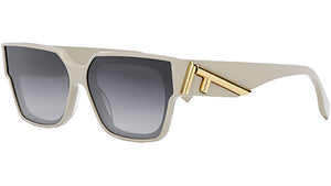 Fendi First Ivory Oval Sunglasses