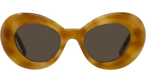 Curvy Brown Geometric Sunglasses