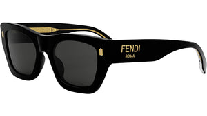 Fendi Roma Black Rectangular Sunglasses