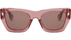 Fendi Roma Red Rectangular Sunglasses