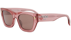 Fendi Roma Red Rectangular Sunglasses