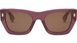 Fendi Roma Purple Rectangular Sunglasses