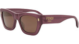 Fendi Roma Purple Rectangular Sunglasses