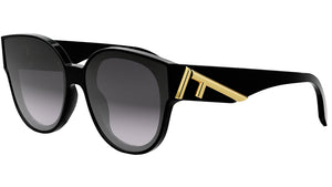 Fendi First Black Round Sunglasses