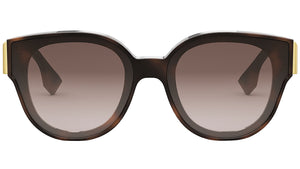 Fendi First Brown Round Sunglasses