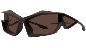 Giv Cut Brown Geometric Sunglasses