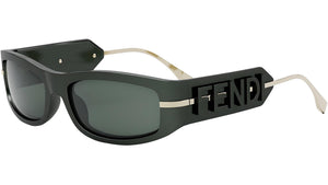 Fendigraphy Green Oval Sunglasses