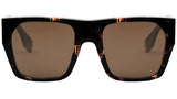 Baguette Havana Square Sunglasses