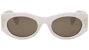 Fendi Roma White Oval Sunglasses