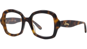 Curvy Havana Geometric Eyeglasses