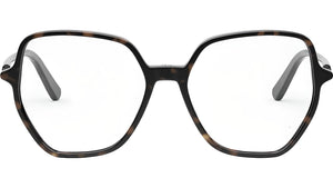 Mini CD O S8I Havana Geometric Eyeglasses