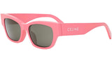 CELINE Monochroms Strawberry Cream Rectangular Sunglasses