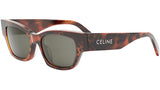 CELINE Monochroms Leopard Print Rectangular Sunglasses