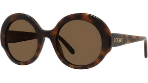 Thin Havana Round Sunglasses