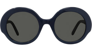 Thin Blue Round Sunglasses