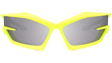 Giv Cut Yellow Geometric Sunglasses