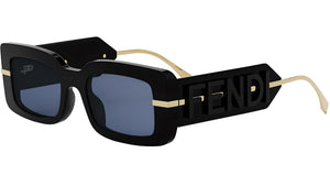 Fendigraphy Black Rectangular Sunglasses