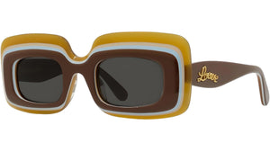 Paula's Ibiza Brown Rectangular Sunglasses