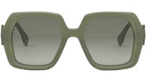 FF Diamonds Green Square Sunglasses