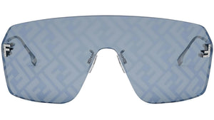 Fendi First Palladium Rectangular Sunglasses