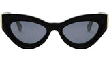 FF Diamonds Black Cat Eye Sunglasses