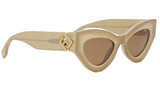 FF Diamonds Beige Cat Eye Sunglasses