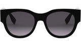 Baguette Black Round Sunglasses