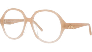 Curvy Pink Round Eyeglasses