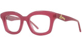 Curvy Pink Square Eyeglasses