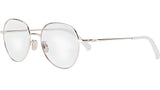 Mini CD O R3U Silver Round Eyeglasses