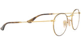 Round Metal Optics RB3447V gold on top havana