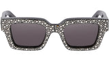 Virgil Rhinestones Silver Dark Grey