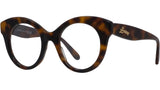 Curvy Havana Round Eyeglasses