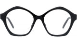 Curvy Black Geometric Eyeglasses