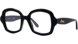 Curvy Black Geometric Eyeglasses