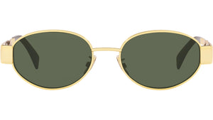 Metal Triomphe Gold Oval Sunglasses