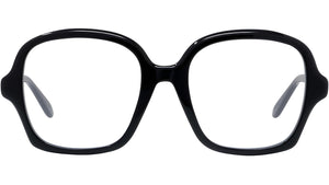 Slim Black Geometric Eyeglasses