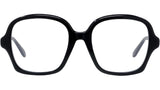 Slim Black Geometric Eyeglasses