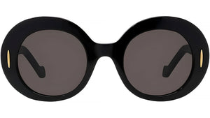 Anagram Black Oval Sunglasses