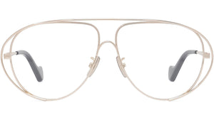 Signature Gold Geometric Eyeglasses